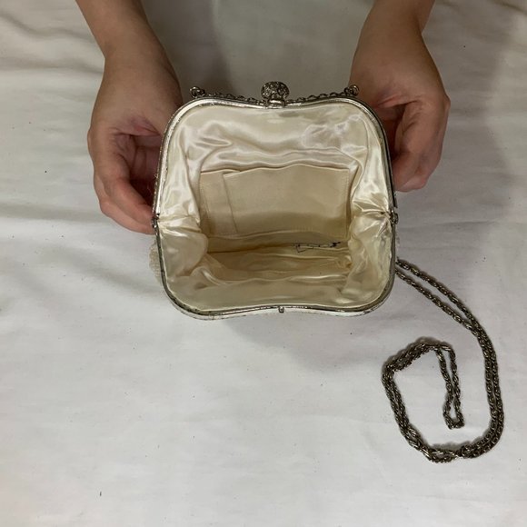 Off-White Beaded Purse - Picture 2 of 3